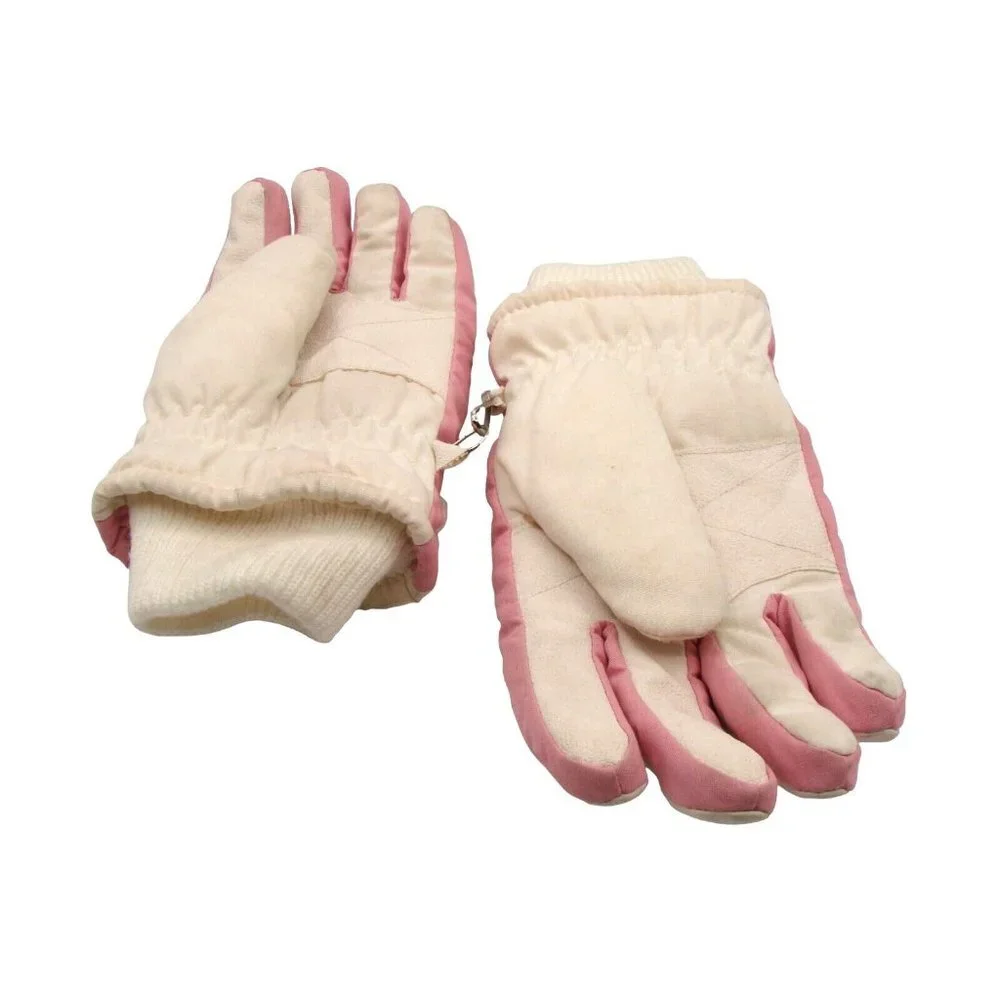 Thinsulate Insulated Sure Grip Gloves Womens Size L White Pink Ski Winter Sport